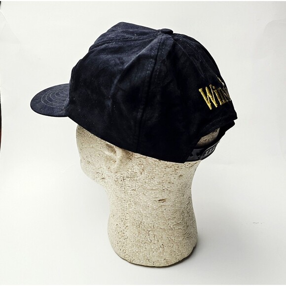 VTG Winston Hat Nascar Racing The Wrap Mens Snapback Plush Fabric Blk 90s EUC! - Picture 9 of 13